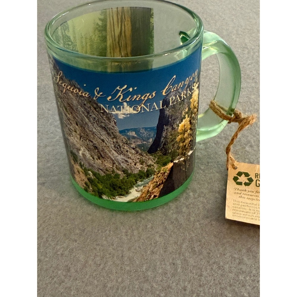 Sequoia & Kings Canyon National Parks Recycled Green Glass Mug Souvenir Cup
